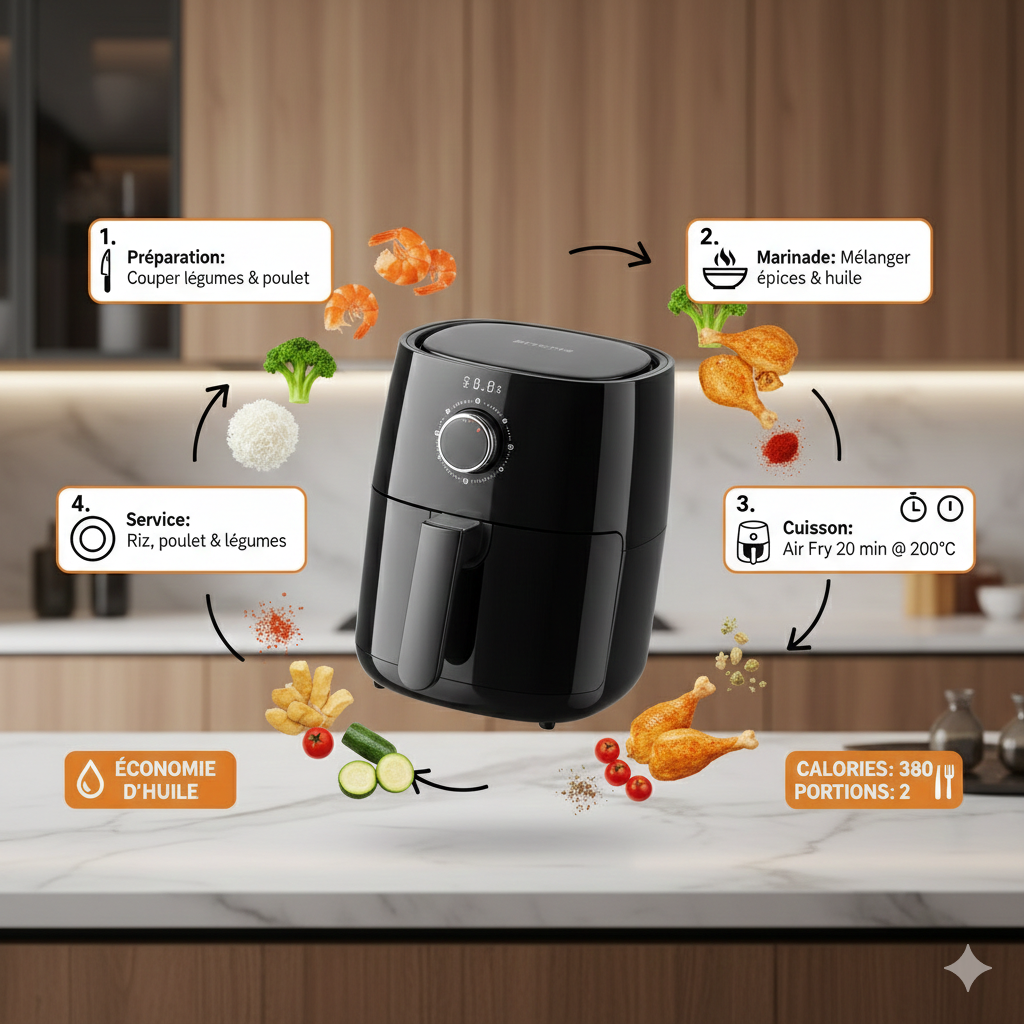 Air Fryer SILVER CREST  8 Litres (+ 130 recettes offertes)